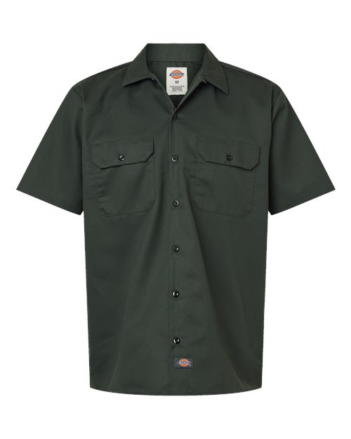 Dickies Short Sleeve Work Shirt - Tall Sizes 2574T Custom Embroidered Business Logo