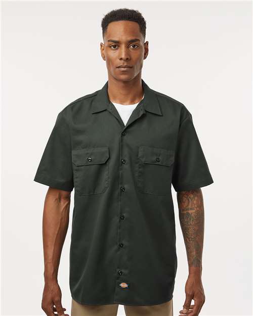 Custom Embroidered Dickies Short Sleeve Work Shirt - Tall Sizes 2574T