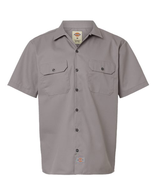 Dickies Short Sleeve Work Shirt - Tall Sizes 2574T Custom Embroidered Business Logo