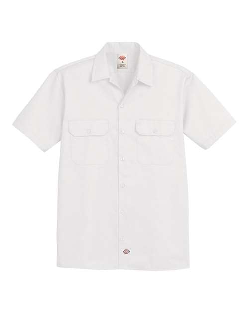 Dickies Short Sleeve Work Shirt - Tall Sizes 2574T Custom Embroidered Business Logo