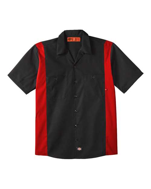 Dickies Industrial Colorblocked Short Sleeve Shirt LS524 Custom Embroidered Business Logo