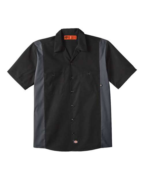 Dickies Industrial Colorblocked Short Sleeve Shirt LS524 Custom Embroidered Business Logo