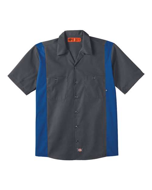 Dickies Industrial Colorblocked Short Sleeve Shirt LS524 Custom Embroidered Business Logo