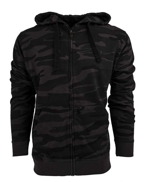 Burnside Camo Full-Zip Hooded Sweatshirt 8615