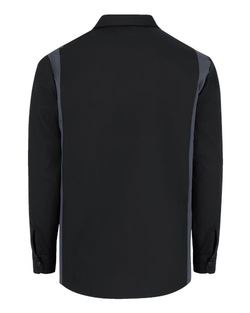 Dickies Industrial Colorblocked Long Sleeve Shirt - Tall Sizes 5524T Custom Embroidered Business Logo