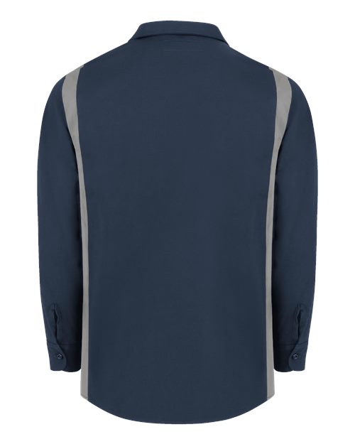 Dickies Industrial Colorblocked Long Sleeve Shirt - Tall Sizes 5524T Custom Embroidered Business Logo