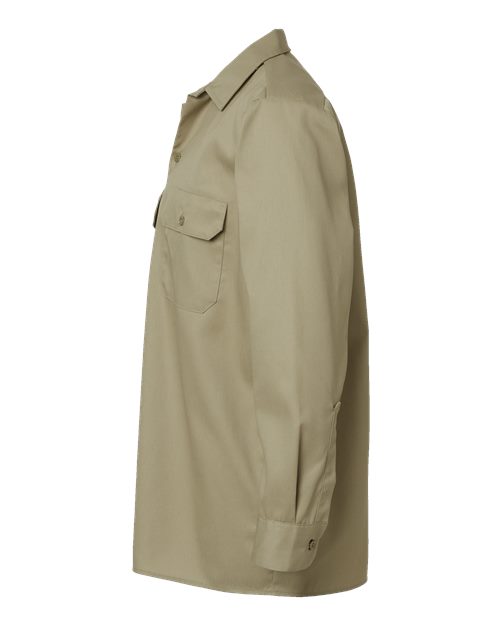 Dickies Long Sleeve Work Shirt 5574 Custom Embroidered Business Logo