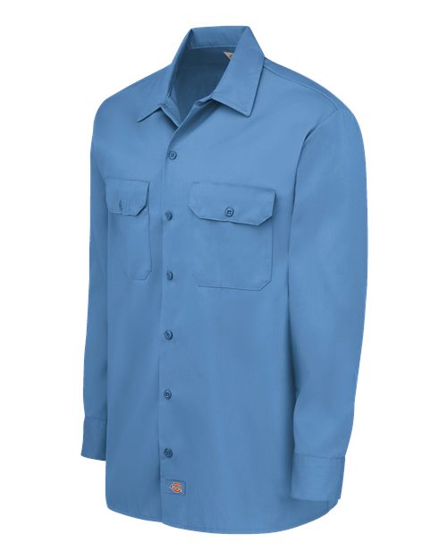 Dickies Long Sleeve Work Shirt - Tall Sizes 5574T Custom Embroidered Business Logo