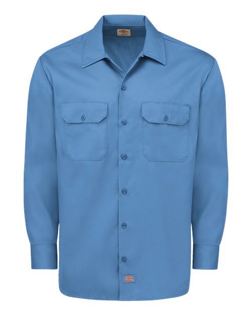 Dickies Long Sleeve Work Shirt - Tall Sizes 5574T Custom Embroidered Business Logo