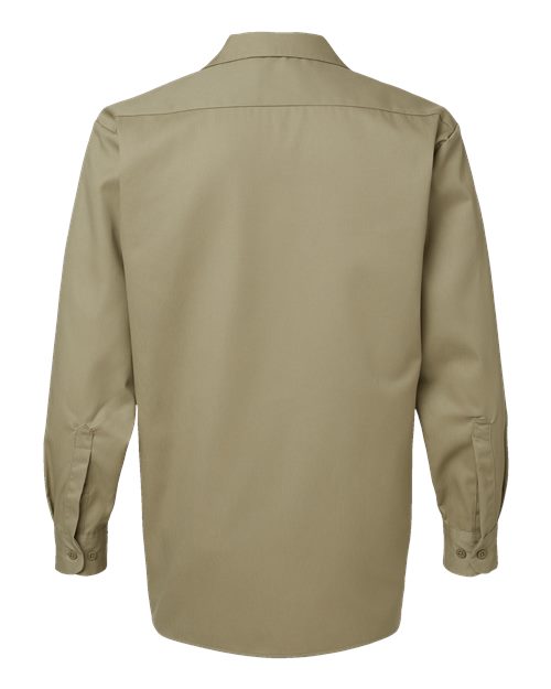 Dickies Long Sleeve Work Shirt - Tall Sizes 5574T Custom Embroidered Business Logo