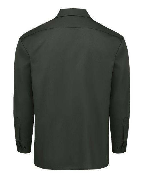 Dickies Long Sleeve Work Shirt - Tall Sizes 5574T Custom Embroidered Business Logo