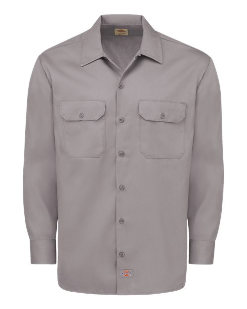Dickies Long Sleeve Work Shirt - Tall Sizes 5574T Custom Embroidered Business Logo