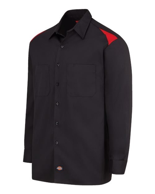 Dickies Long Sleeve Performance Team Shirt 6605 Custom Embroidered Business Logo