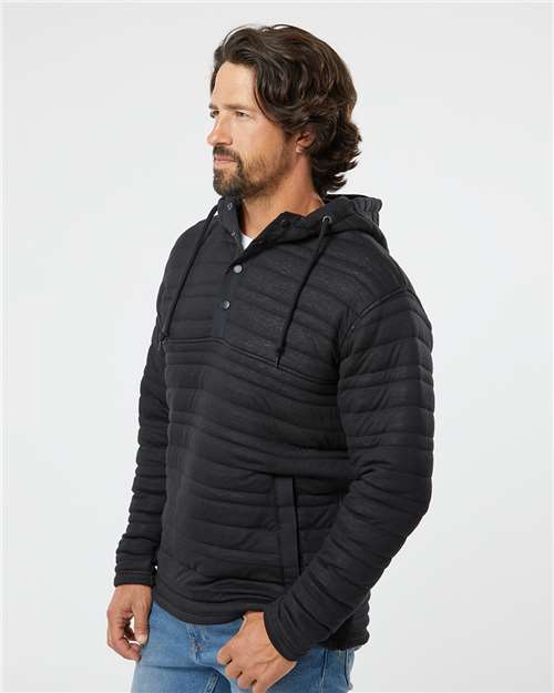 J. America Horizon Quilted Anorak Hooded Pullover 8897