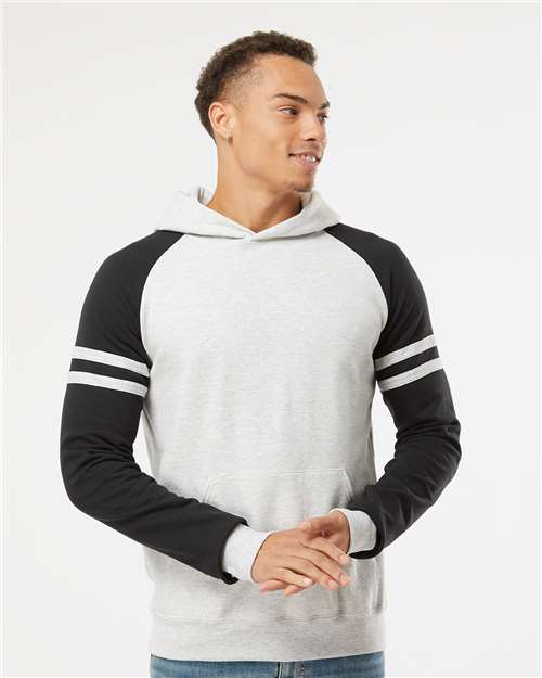 Custom Embroidered JERZEES Nublend® Varsity Colorblocked Raglan Hooded Sweatshirt 97CR
