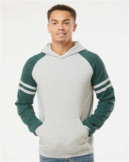 Custom Embroidered JERZEES Nublend® Varsity Colorblocked Raglan Hooded Sweatshirt 97CR