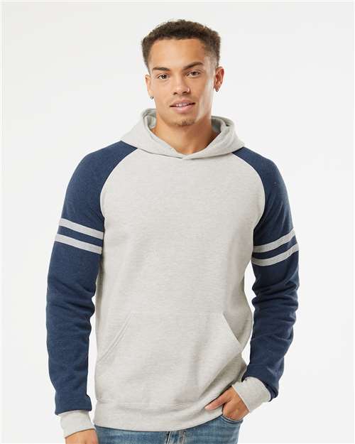 Custom Embroidered JERZEES Nublend® Varsity Colorblocked Raglan Hooded Sweatshirt 97CR