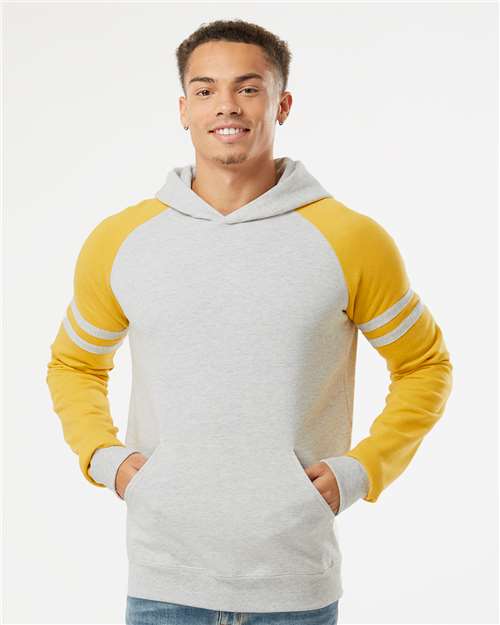 Custom Embroidered JERZEES Nublend® Varsity Colorblocked Raglan Hooded Sweatshirt 97CR