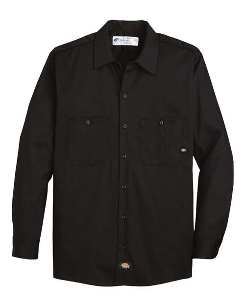 Dickies Industrial Cotton Long Sleeve Work Shirt L307 Custom Embroidered Business Logo