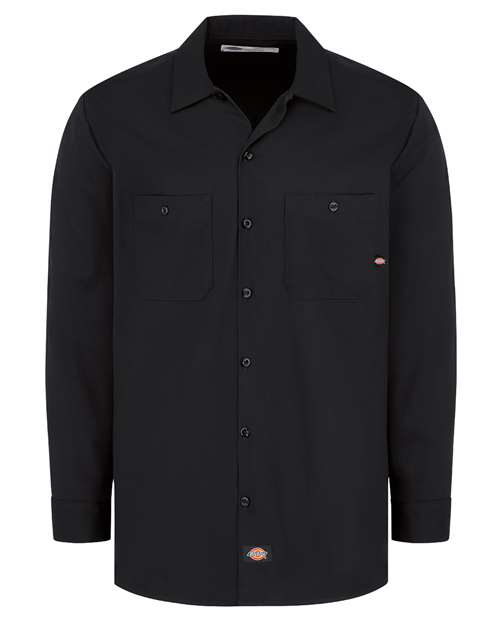 Dickies Industrial Cotton Long Sleeve Work Shirt L307 Custom Embroidered Business Logo