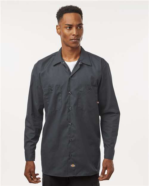 Custom Embroidered Dickies Industrial Long Sleeve Work Shirt L535