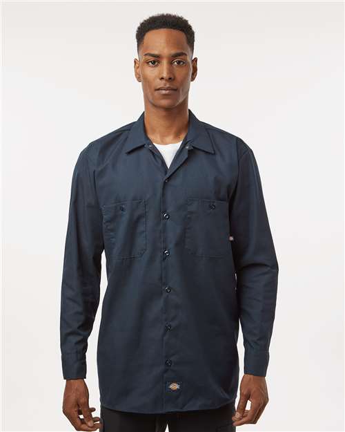 Custom Embroidered Dickies Industrial Long Sleeve Work Shirt L535