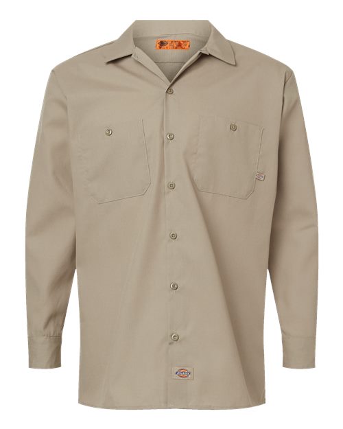 Dickies Industrial Long Sleeve Work Shirt L535 Custom Embroidered Business Logo