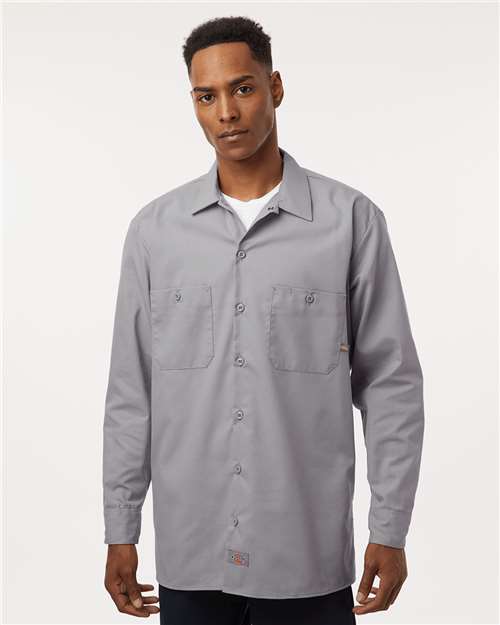 Custom Embroidered Dickies Industrial Long Sleeve Work Shirt L535