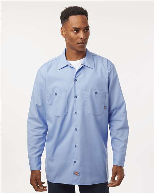 Custom Embroidered Dickies Industrial Long Sleeve Work Shirt L535