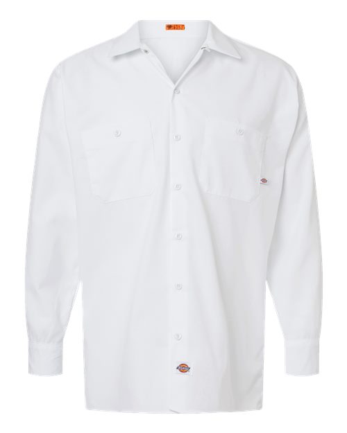 Dickies Industrial Long Sleeve Work Shirt L535 Custom Embroidered Business Logo