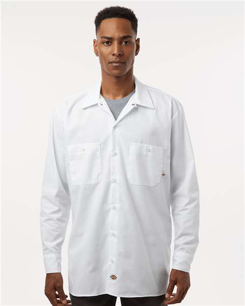 Custom Embroidered Dickies Industrial Long Sleeve Work Shirt L535