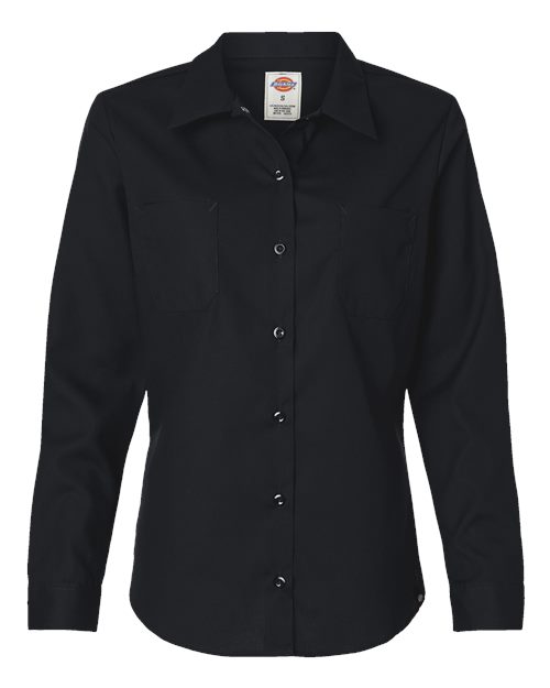 Dickies Industrial Long Sleeve Work Shirt L535 Custom Embroidered Business Logo