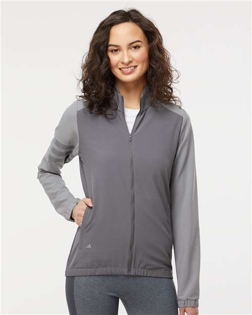 Custom Embroidered Adidas Women's 3-Stripes Full-Zip Jacket A268