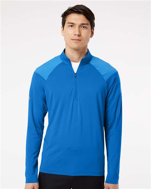 Custom Embroidered Adidas Shoulder Stripe Quarter-Zip Pullover A520