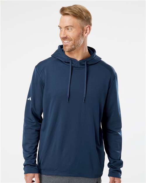 Custom Embroidered Adidas Textured Mixed Media Hooded Sweatshirt A530