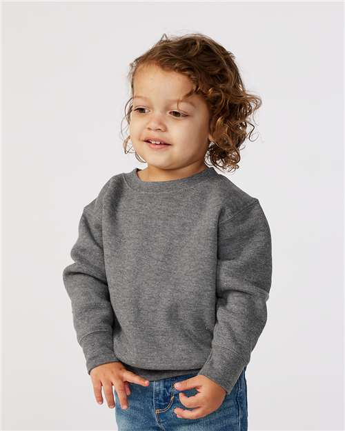 Custom Embroidered Rabbit Skins Toddler Fleece Crewneck Sweatshirt 3317