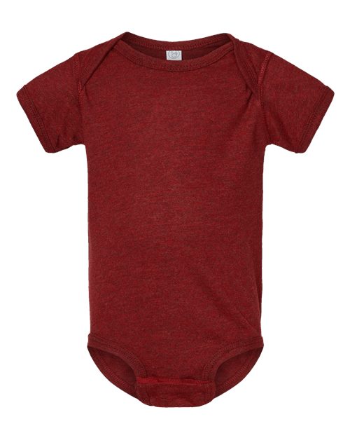 Rabbit Skins Infant Fine Jersey Bodysuit 4424 Cardinal Blackout