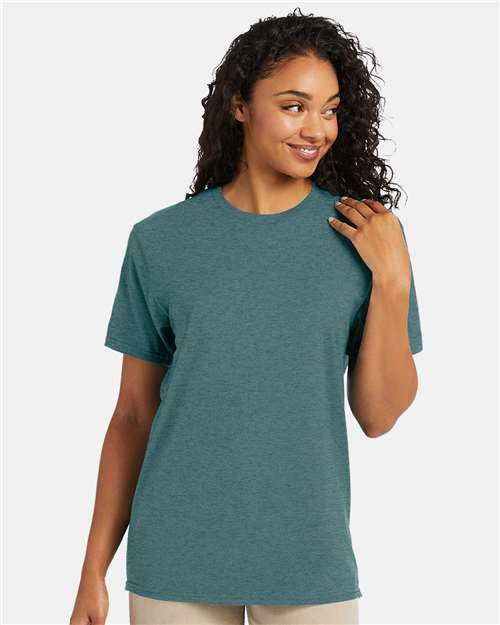 Custom Embroidered Hanes Perfect-T T-Shirt 4980 Cactus Heather