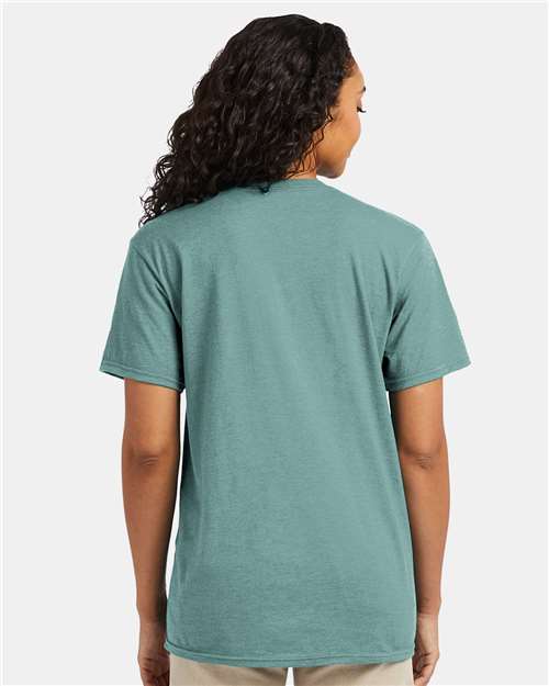 Hanes Perfect-T T-Shirt 4980 Marbled Green Clay