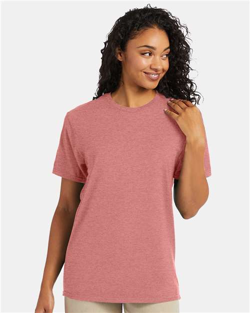 Custom Embroidered Hanes Perfect-T T-Shirt 4980 Mauve Heather