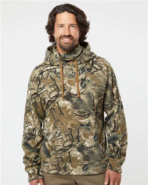 Custom Embroidered J. America Gaiter Fleece Hooded Sweatshirt 8879