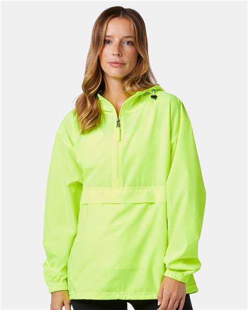 Custom Embroidered Champion Hooded Packable Quarter-Zip Jacket CO200