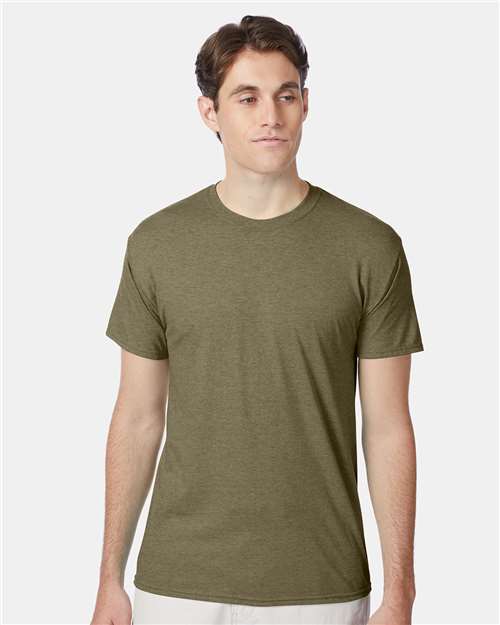 Custom Embroidered Hanes Perfect-T Triblend T-Shirt 42TB Oregano Heather