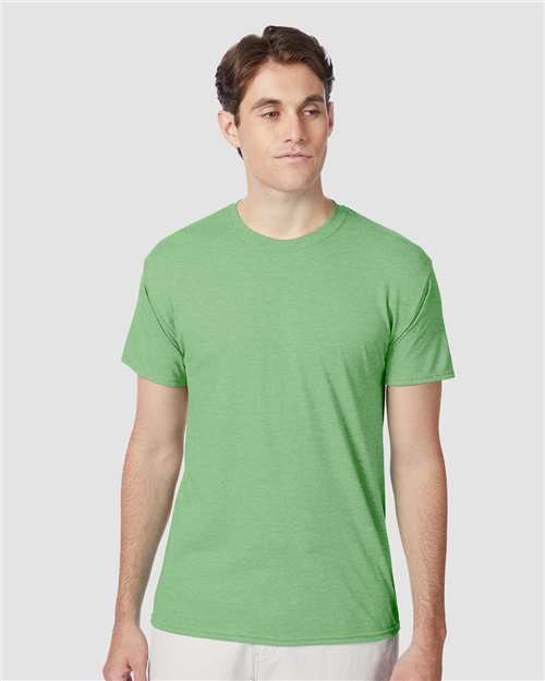Custom Embroidered Hanes Perfect-T Triblend T-Shirt 42TB True Green Heather