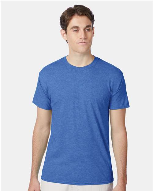 Custom Embroidered Hanes Perfect-T Triblend T-Shirt 42TB Bonnet Blue Heather