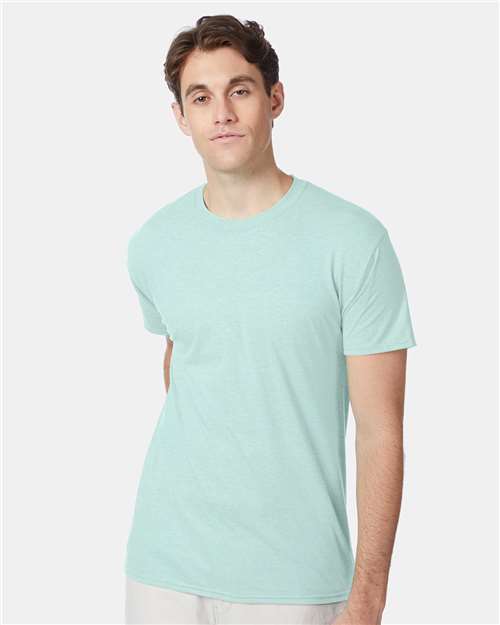 Custom Embroidered Hanes Perfect-T Triblend T-Shirt 42TB Ice Fall Heather