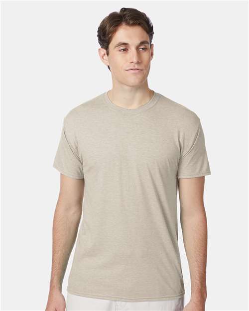 Custom Embroidered Hanes Perfect-T Triblend T-Shirt 42TB Sand Heather