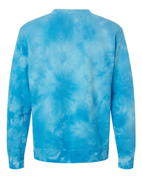 Independent Trading Co. Midweight Tie-Dyed Crewneck Sweatshirt PRM3500TD Custom Embroidered Business Logo
