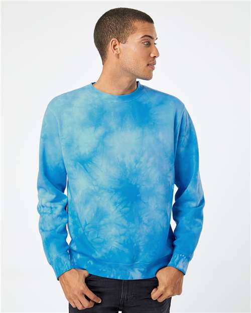Independent Trading Co. Midweight Pigment-Dyed Crewneck Sweatshirt PRM3500 Prepared For Dye Custom Embroidered Business Logo