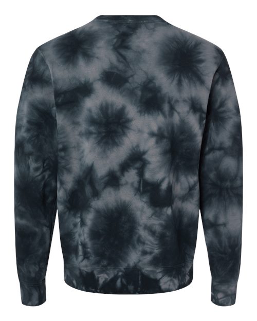 Independent Trading Co. Midweight Tie-Dyed Crewneck Sweatshirt PRM3500TD Custom Embroidered Business Logo